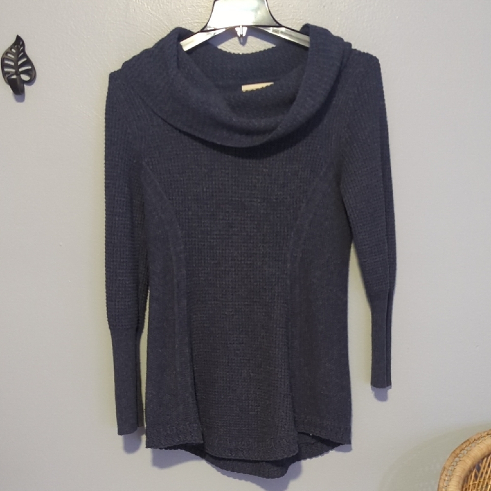 Angel Of The North by Anthropologie Rosie Blue Cowl Neck Sweater Dress Large